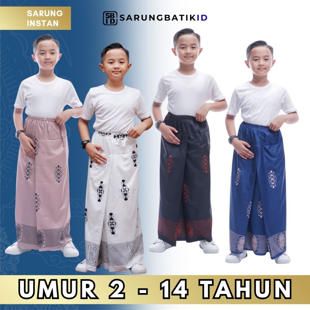 SEBATIK Sarung Instan Anak Usia 2-14 Tahun Bahan Adem