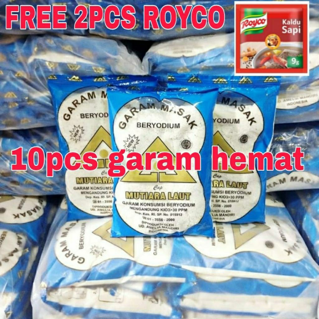

10Pcs Garam Masak Dapur Beryoudium Free 2Pcs Royco Sapi Termurah