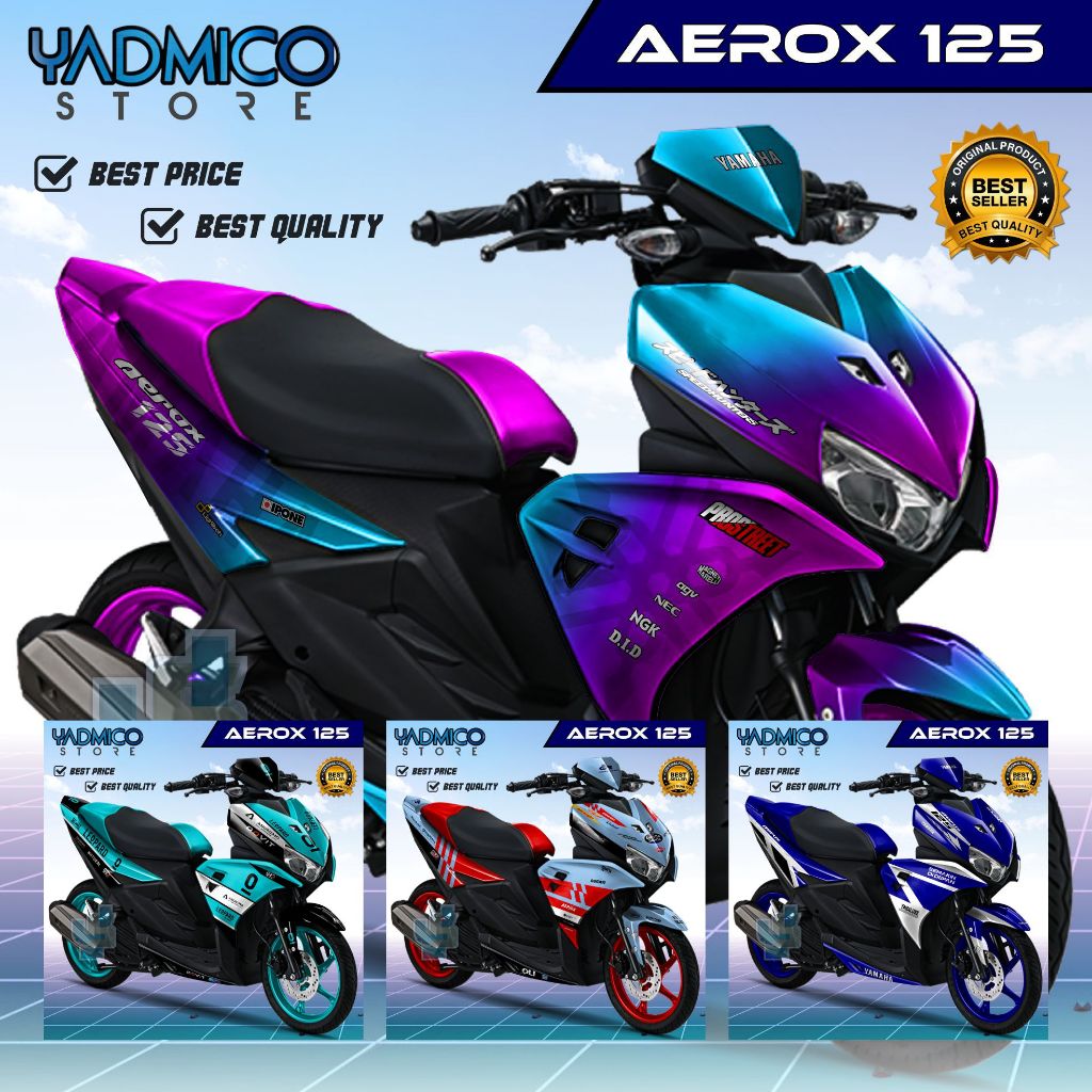 【PROMO】Decal Aerox 125 Full Body / Stiker Motor Aerox 125 Fullbody / Dekal Yamaha Aerox 125 / Stripi