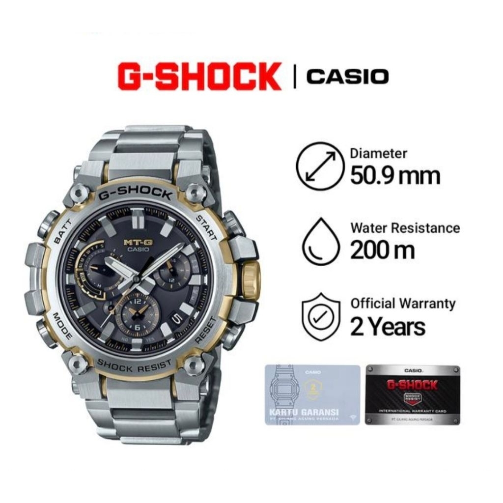 Casio G-Shock MTG-B3000D-1A9 / MTG-B3000D-1A9DR Jam Tangan Pria Original