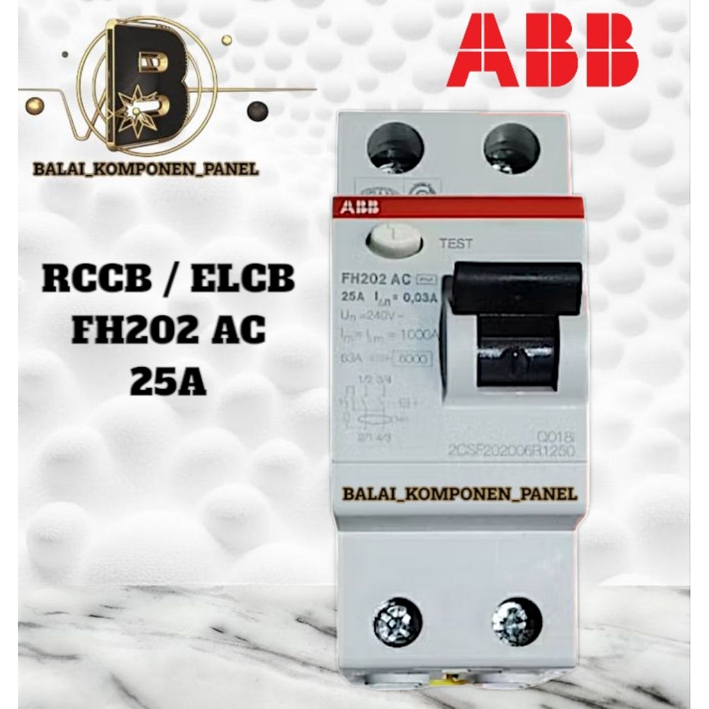 RCCB/ ELCB 2P ABB 25A