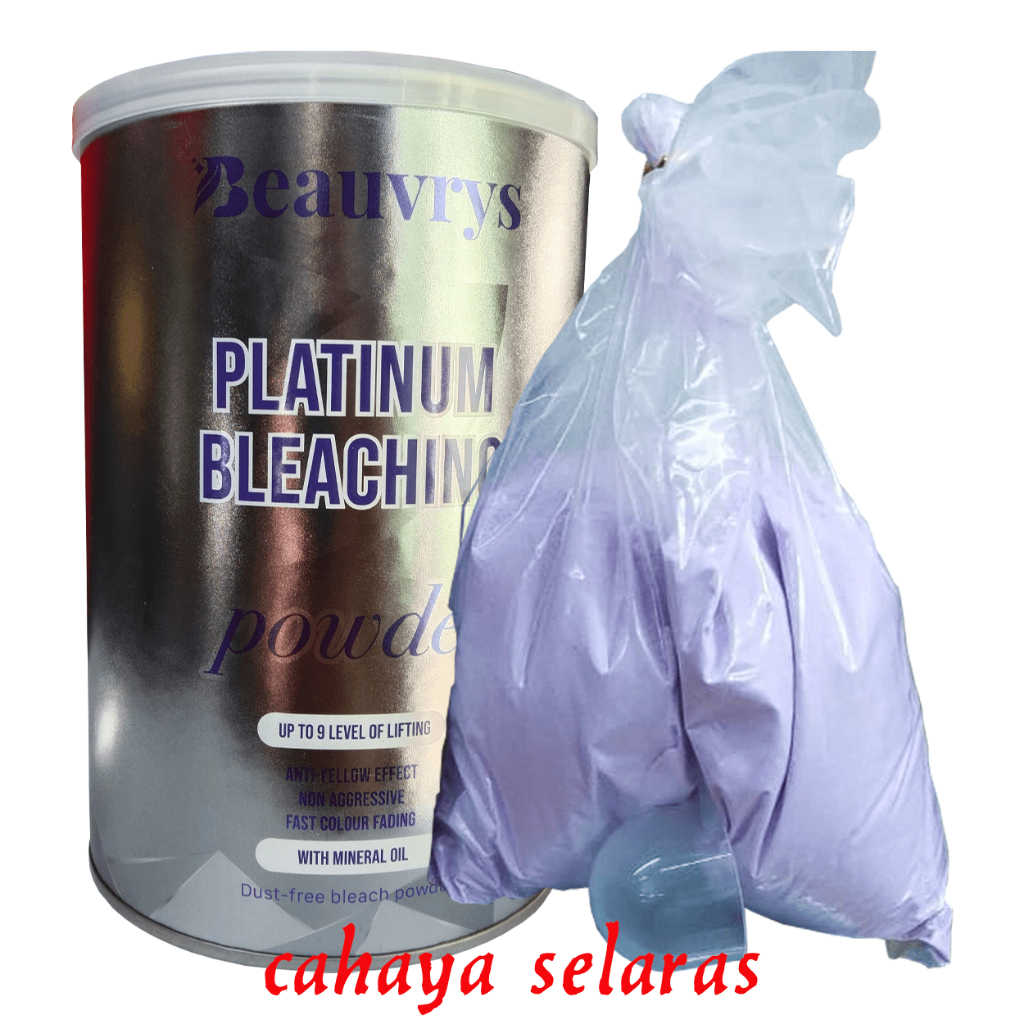 PLATINUM POWDER BLEACHING BEAUVRYS 500GR | BUBUK HAIR BLEACHING HIGH LEVEL