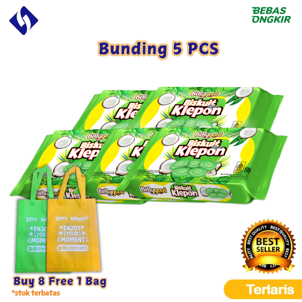 

Family pack Bellygood Biskuit Rasa Klepon 105 Gr - Isi 5 & 10 pcs