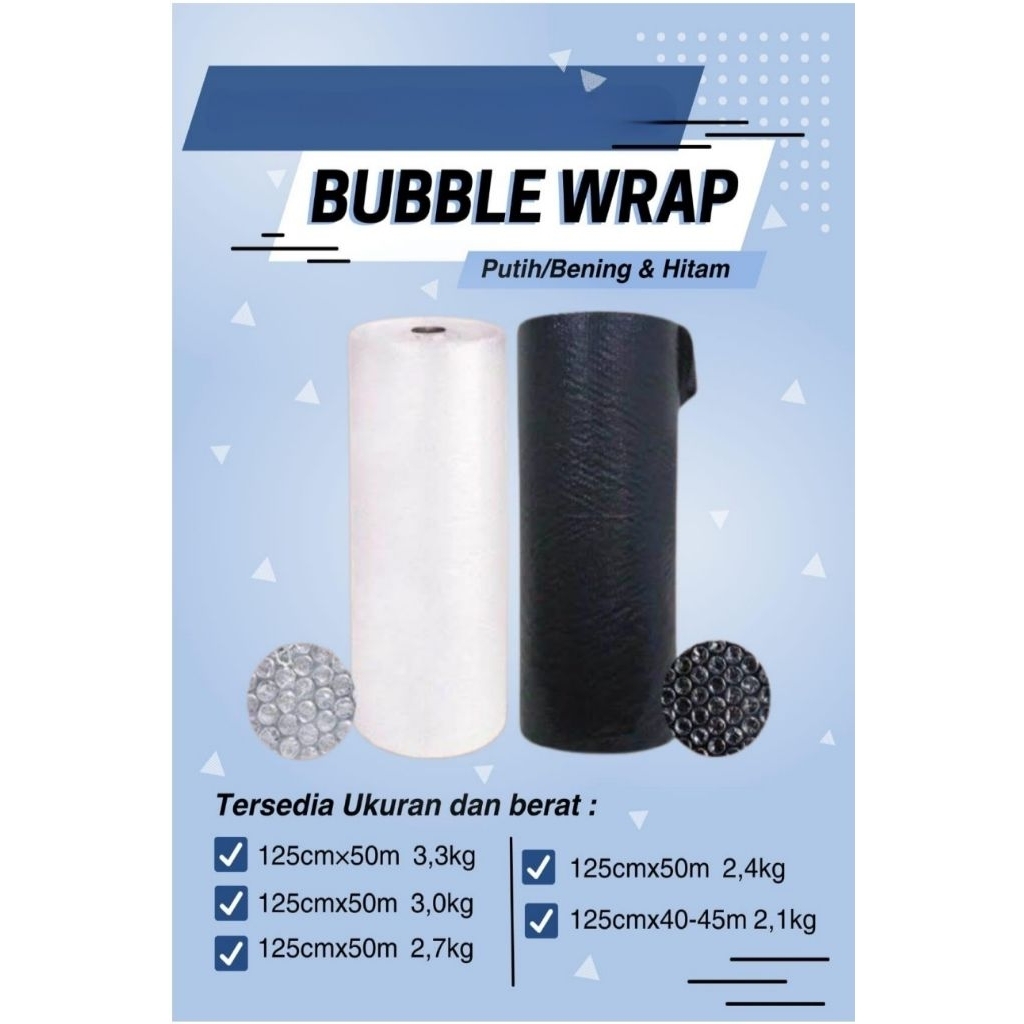 

BUBBLE WRAP murah Tebal Kualitas terbaik warna BENING/PUTIH