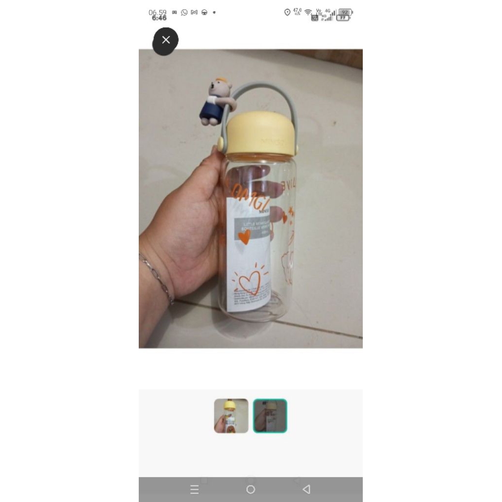 botol kaca miniso new