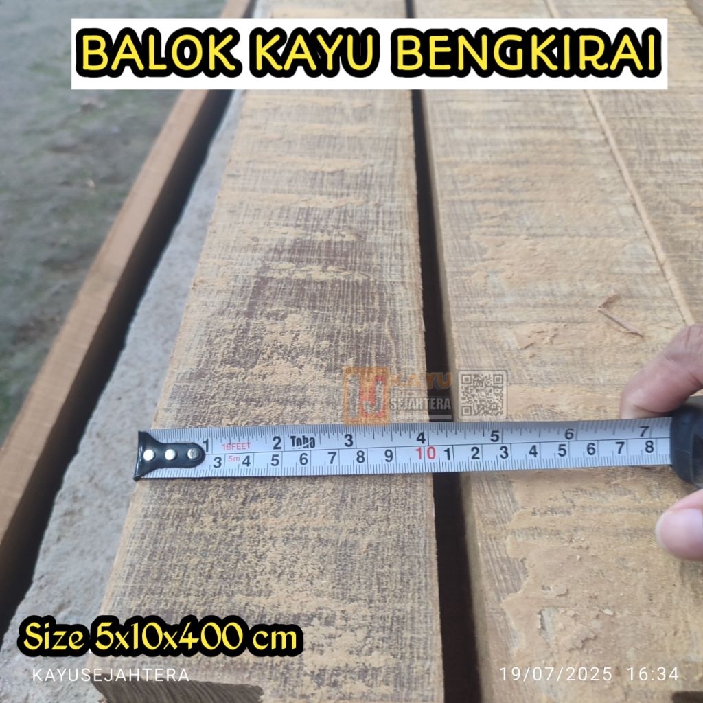 BALOK KAYU BENGKIRAI DAMAR LAUT ASLI KALIMANTAN 5 x 10 x 400 cm