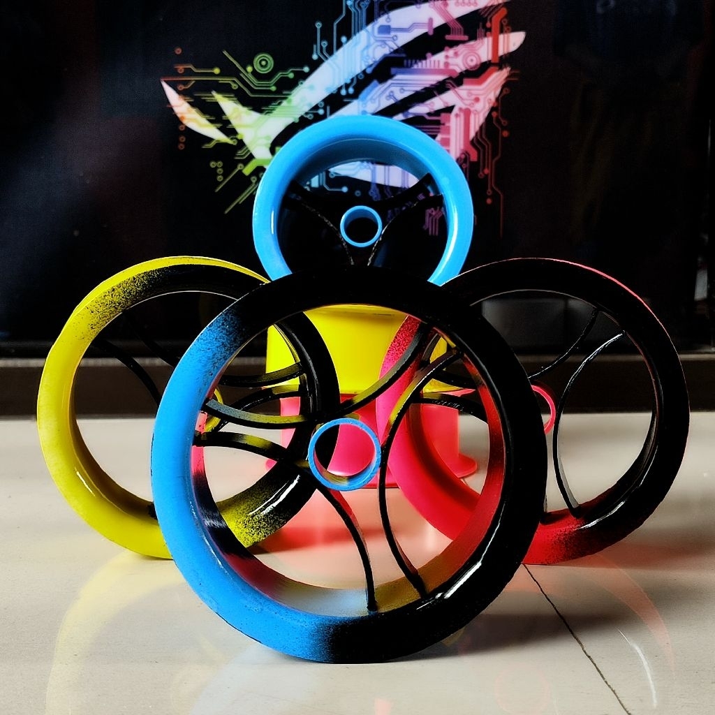 Bladu 3 Palang 4inc tebal Gulungan Layangan Motif 3 Palang Racing