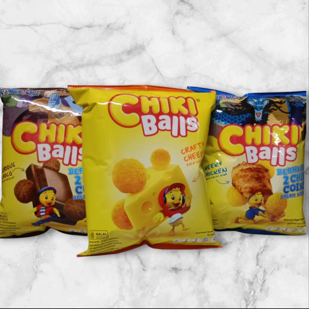 

Ciki Ball Snack Bulat Renyah Rasa Keju / Coklat / Ayam 50 gr