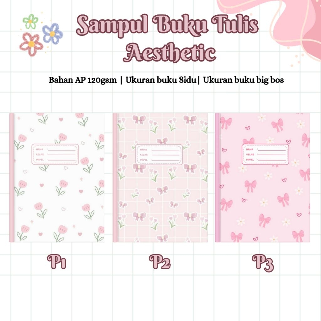 SAMPUL BUKU TULIS AESTHETIC / SAMPUL AESTHETIC/ SAMPUL BUKU SEKOLAH