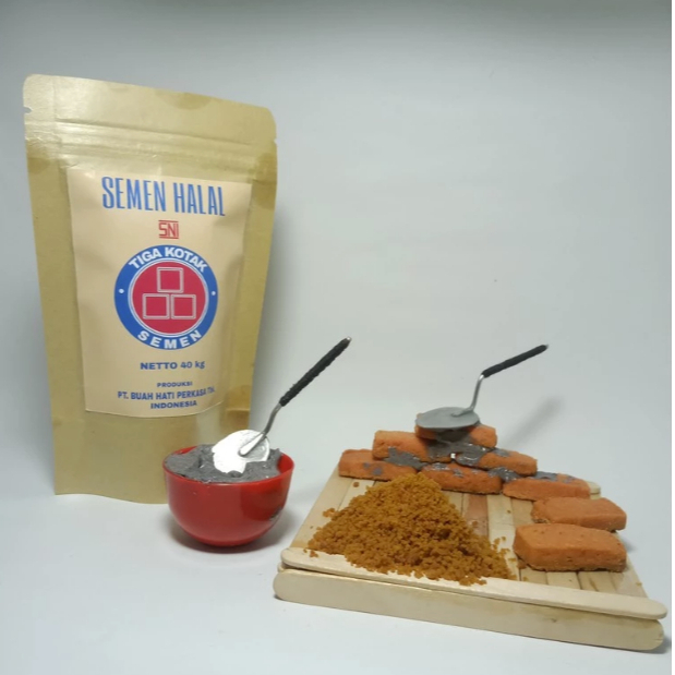 

viral kue bata semen bangunan unik camilan enak