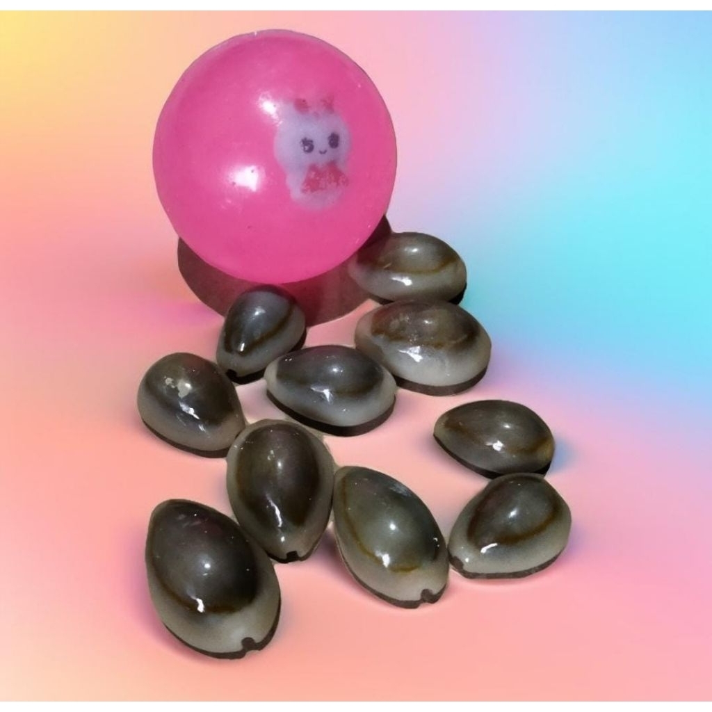 kuwuk putih/kerang mainan/bekel set isi 10pcs 1 bola