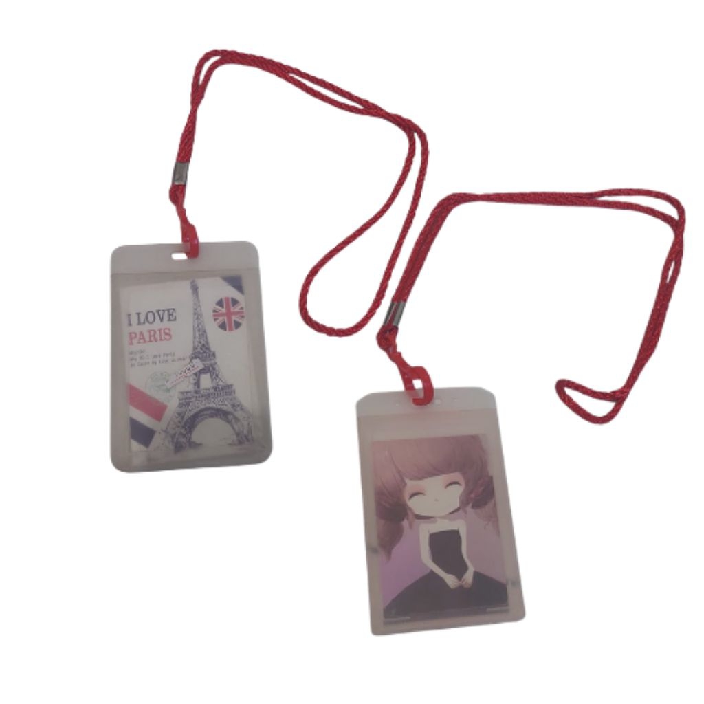 

[YOBANA] ID CARD NAME TAG CARD HOLDER TANDA PENGENAL PLASTIK TRANSPARAN DENGAN TALI GANTUNG BESAR KECIL