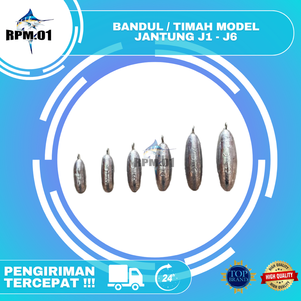 TIMAH/BANDUL BENTUK JANTUNG J3 / TIMAH PANCING LAUT DASARAN / TIMAH J3 MANCING