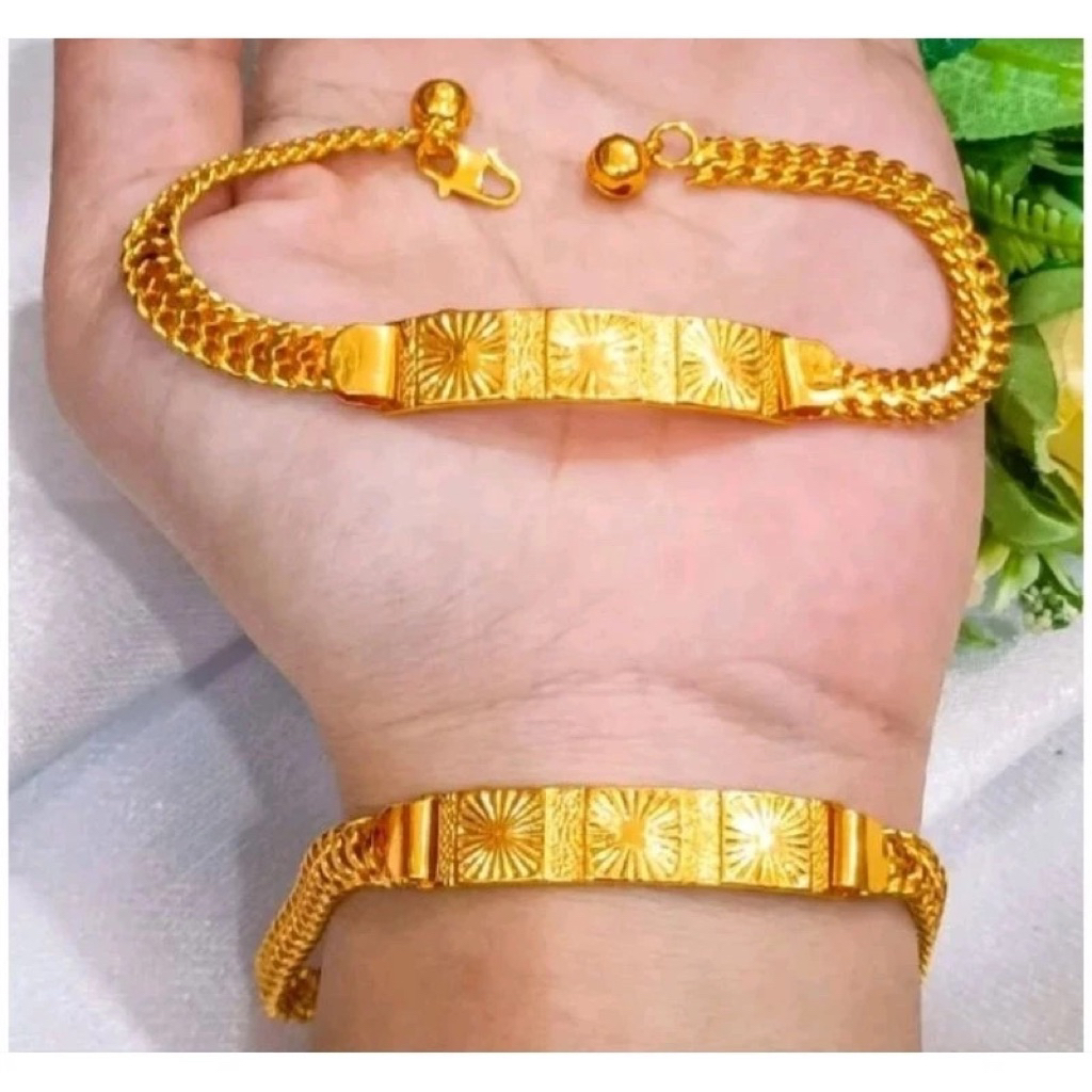 Gelang Tangan Rantai Plat Dubai Kuning Koin Medan Gelang Wanita Accories Wanita Terbaru Terlaris