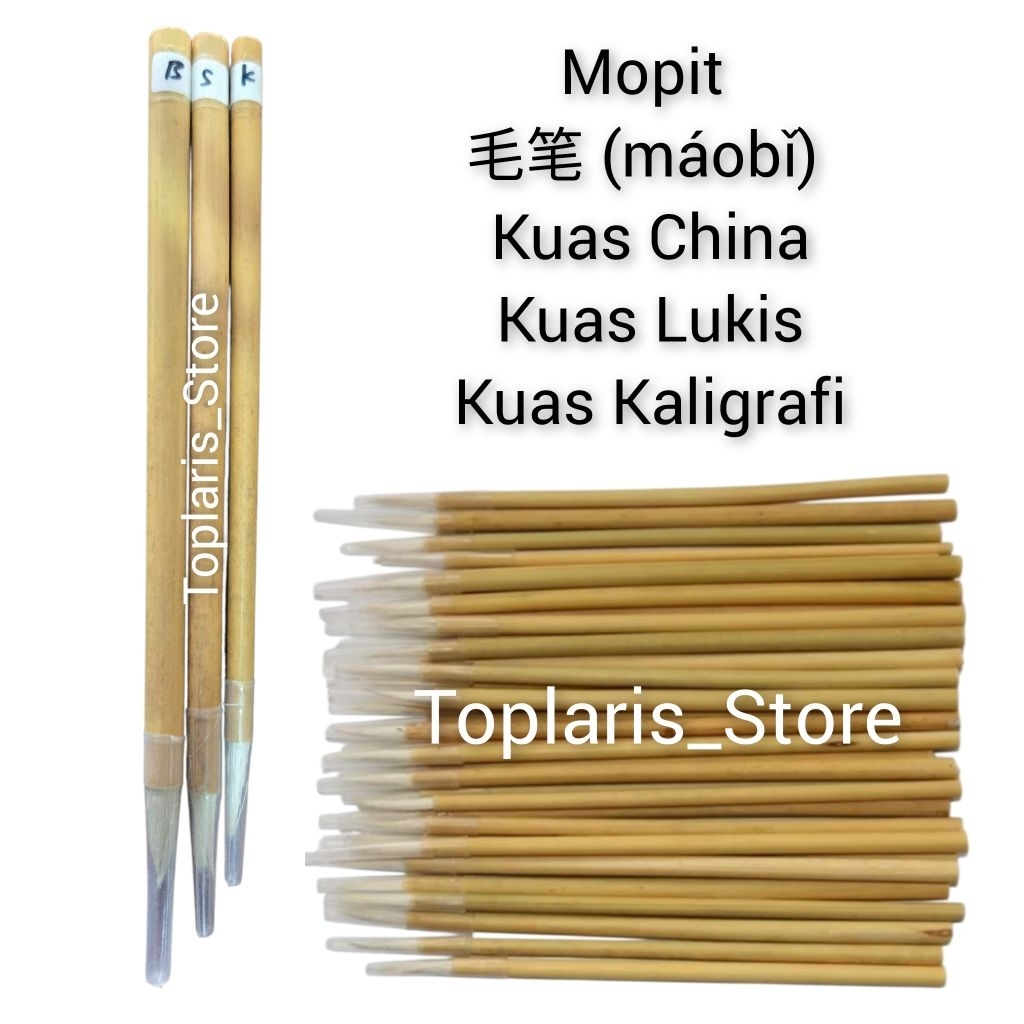 

Kuas Mopit Bambu / Kuas Lukis Import Asli / Mopit Kaligrafi