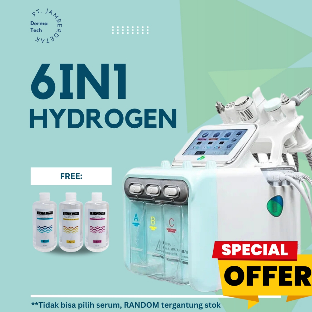 hydra 6in1 h2 02 hydrogen 6 fungsi jadi 1 mesin facial aqua dermabrasion