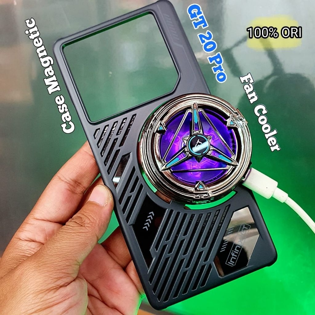 Cooler Soft Case Gaming infinix GT 20 Pro || Case GT 20pro || Cooler Fan Kipas Pendingin HP Magnetic
