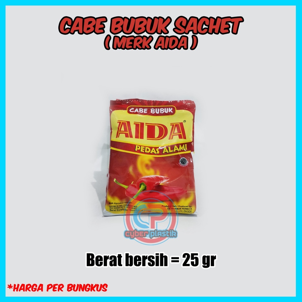 

Cabe Bubuk AIDA Pedas Alami Sachet 25 gr