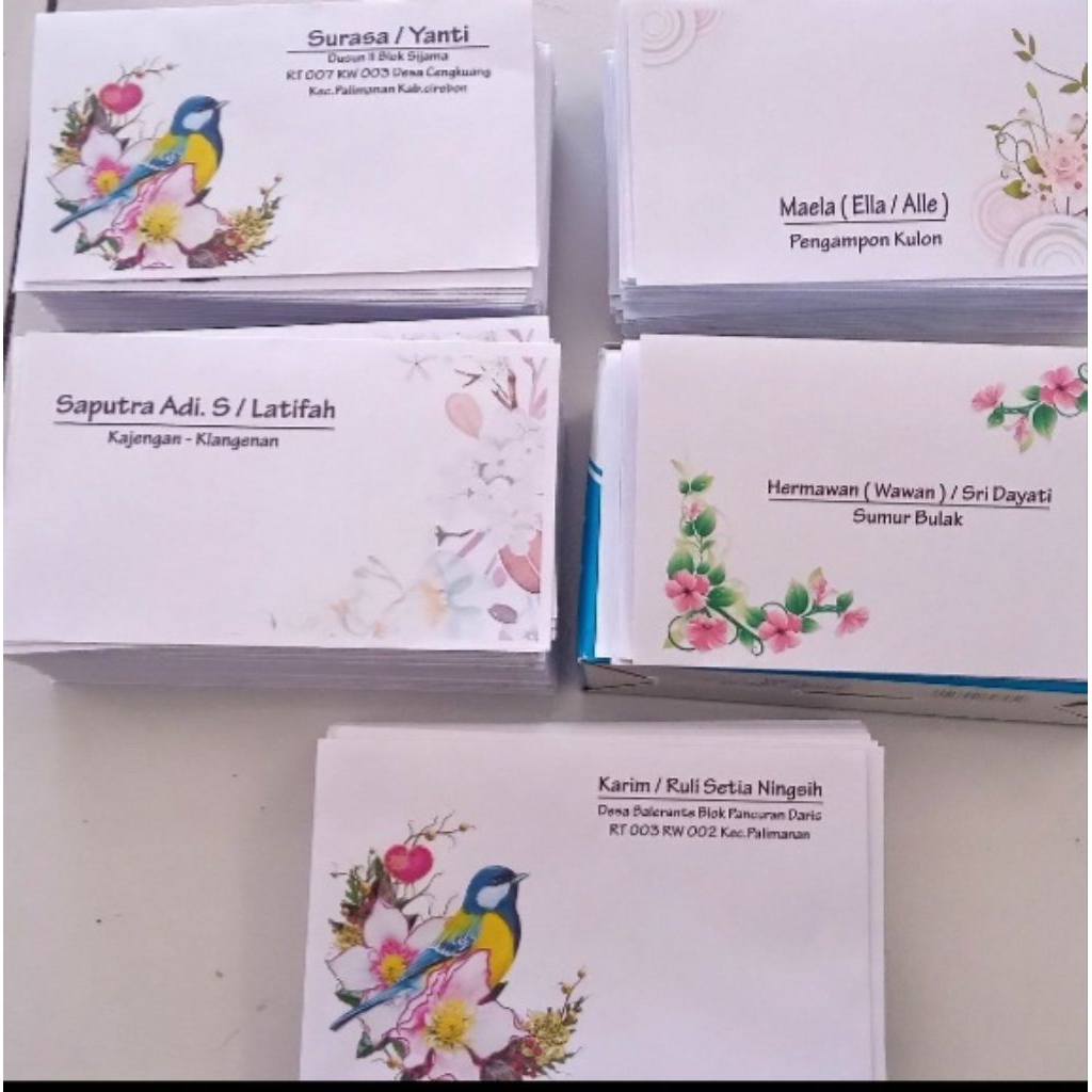 

Cetak Amplop Nama, Amplop Kondangan