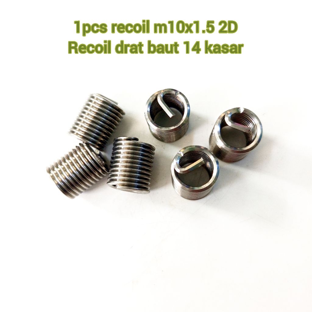 1pcs recoil m10x1.5 2D recoil baut kunci 14 kasar