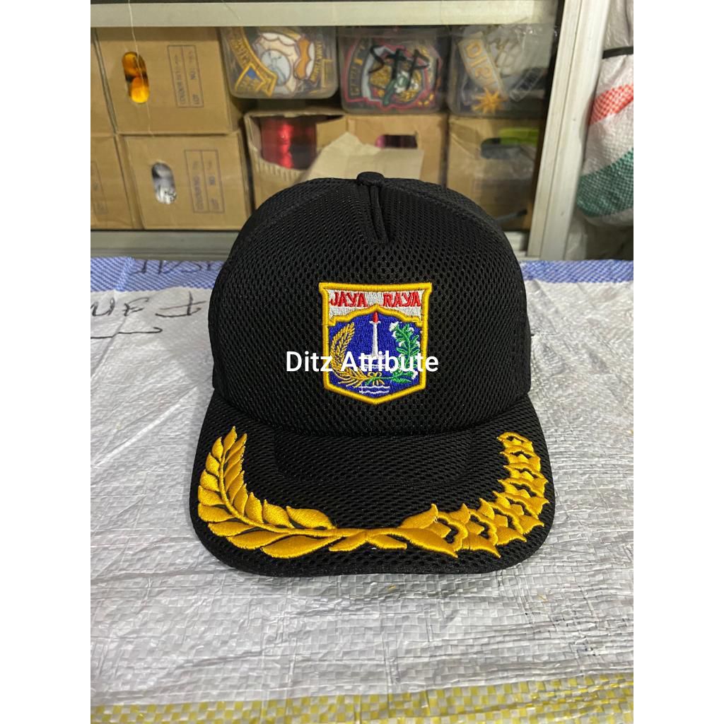TOPI PEMDA DKI LOGO PADI KAPAS