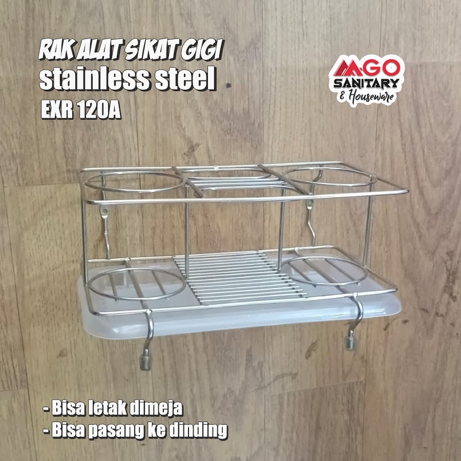 TOOTHBRUSH HOLDER STAINLESS STEEL / TEMPAT SIKAT GIGI STAINLESS / RAK SIKAT GIGI