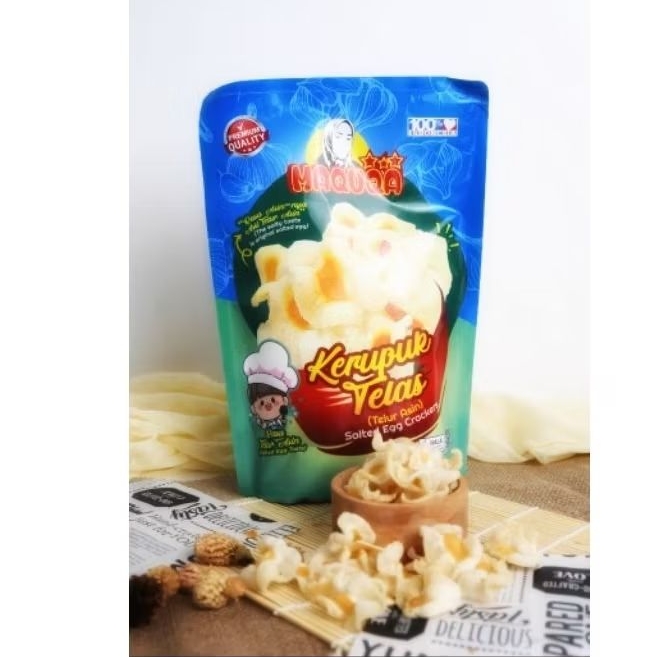 

Kerupuk Telur Asin Original Merek Maquqa 65 Gram