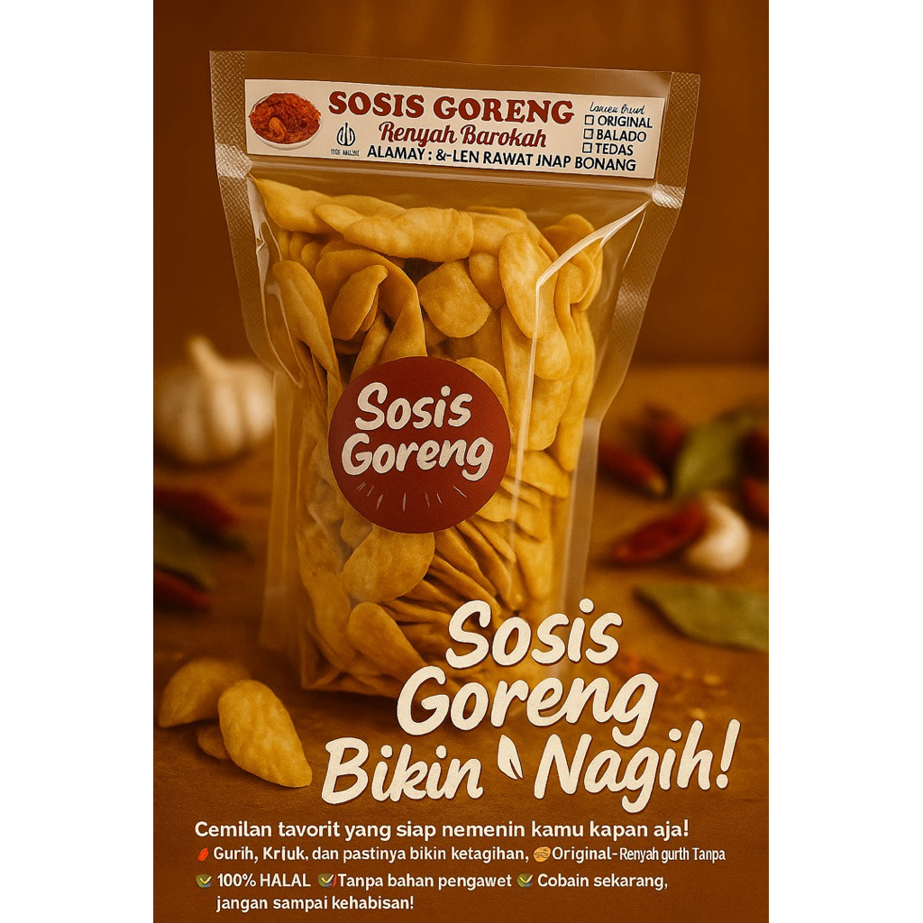 

Sosis Goreng, Renyahnya Bikin Nagih! 1kg