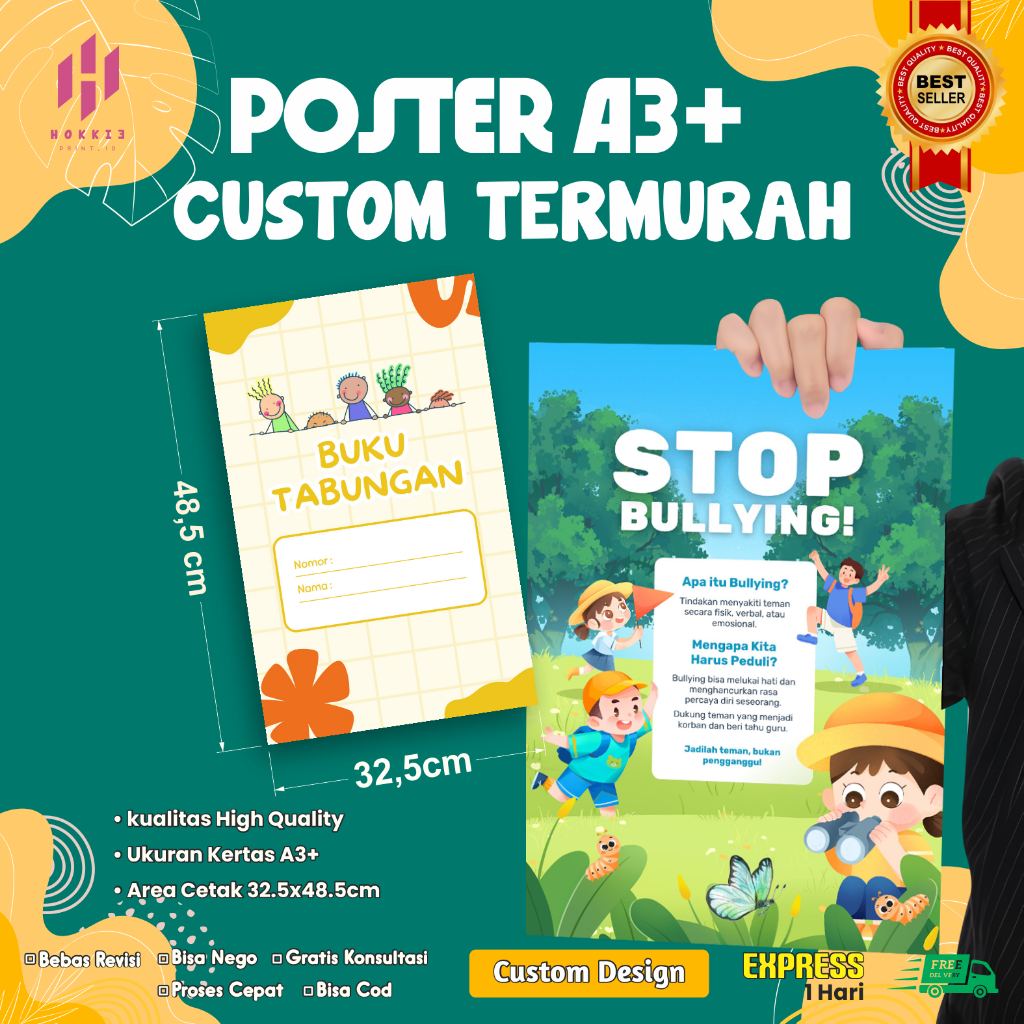 

CETAK POSTER A3+ - BAHAN ART PAPER, ART CARTON, BW CARTOON, GLOSY PAPER, MATTE PAPER - EXPRESS & MURAH 1 HARI SIAP