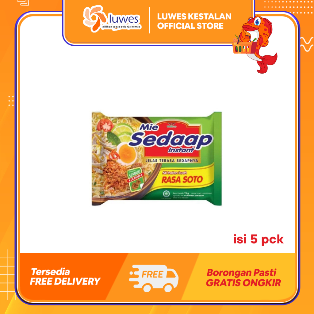 

[PAKET HEMAT ISI 5PC] MIE SEDAP KUAH RASA SOTO 75G
