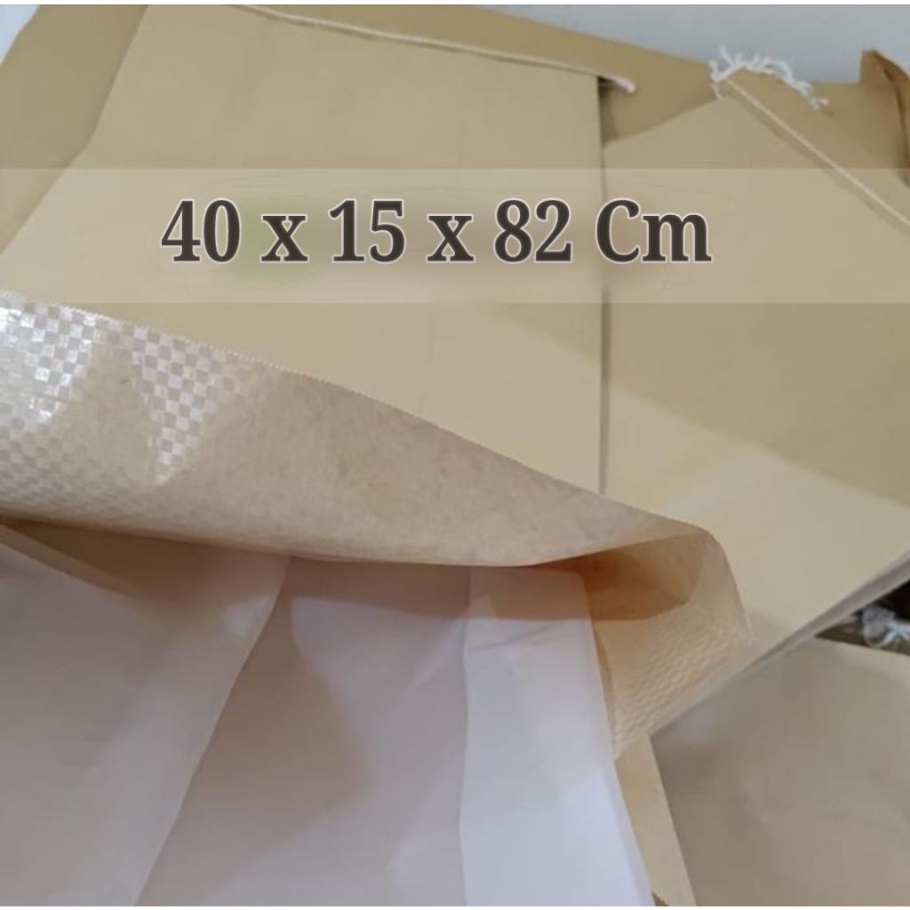 

Karung Noblen Plus Plastik HD Sack Kraft Impor Laminasi Woven 25 Kg Paper Sack Karung Kertas