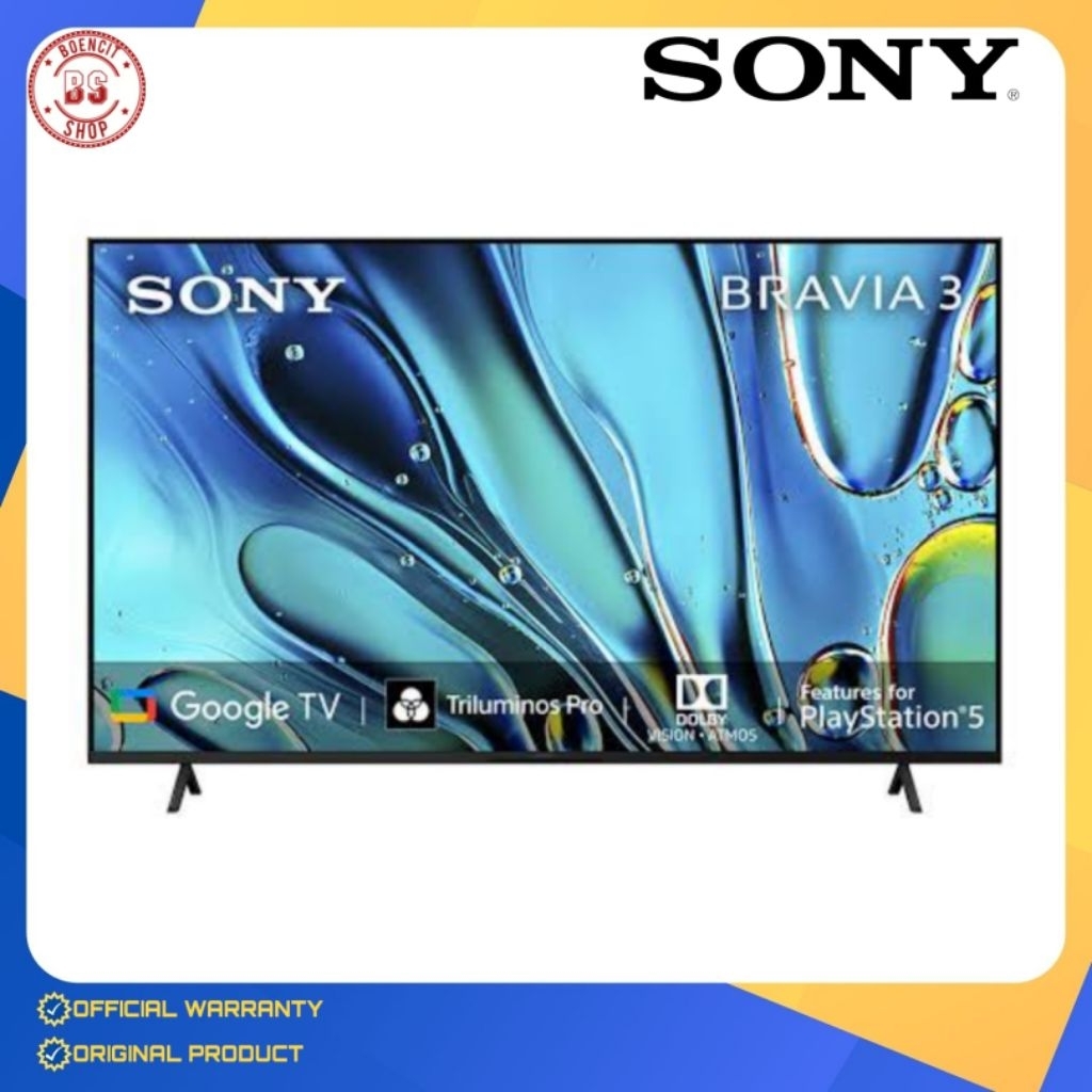 SONY BRAVIA 3 K55S30-LED TV SONY 55 INCH GOOGLE TV DOLBY VISION ATMOS BRAVIA 3 K-55S30 55S30