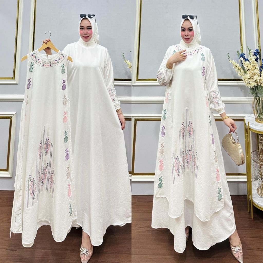 Gamis abaya pintu Aceh// gamis terbaru 2025// gamis trendy// baju muslim wanita2025// gamis murah