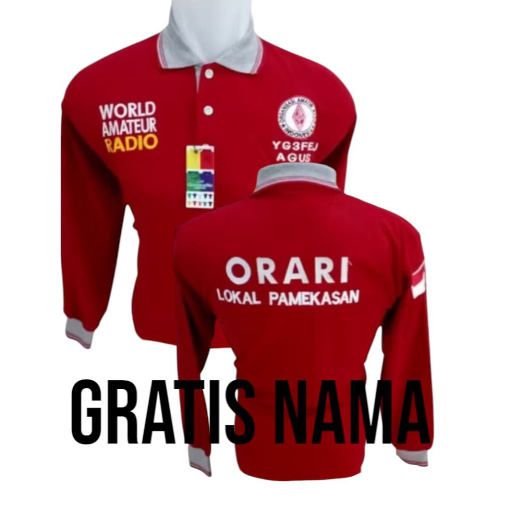 KAOS ORARI/ KAOS LAKOS ORARI / KAOS ORARI LENGAN PANJANG/ ORARI