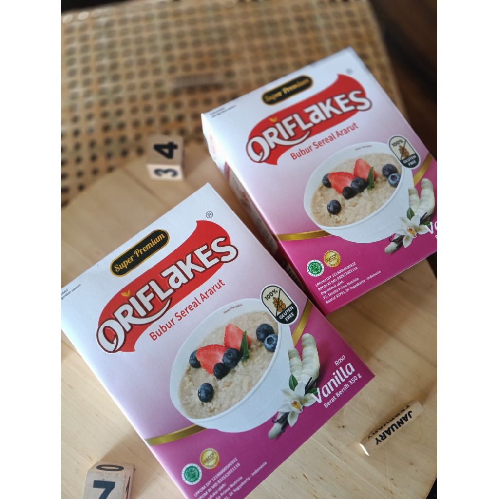

Oriflakes | Bubur Sereal Ararut | Rasa Vanilla 350g | Susu Etawa | Sari Pati Ararut