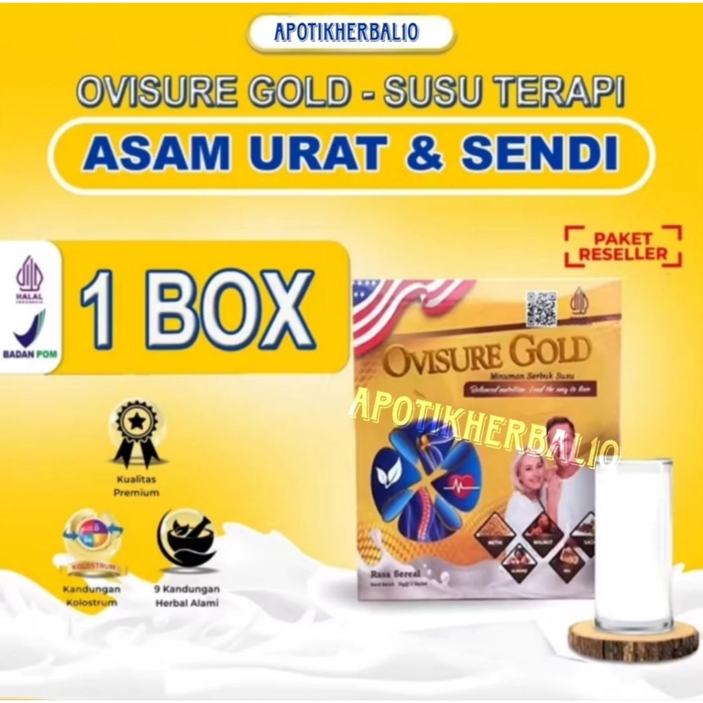 

￼Ovisure Gold Milk Original Susu Kesehatan Ovisure Gold Mencegah Pengeroposan Tulang (KEMASAN TERBARU)