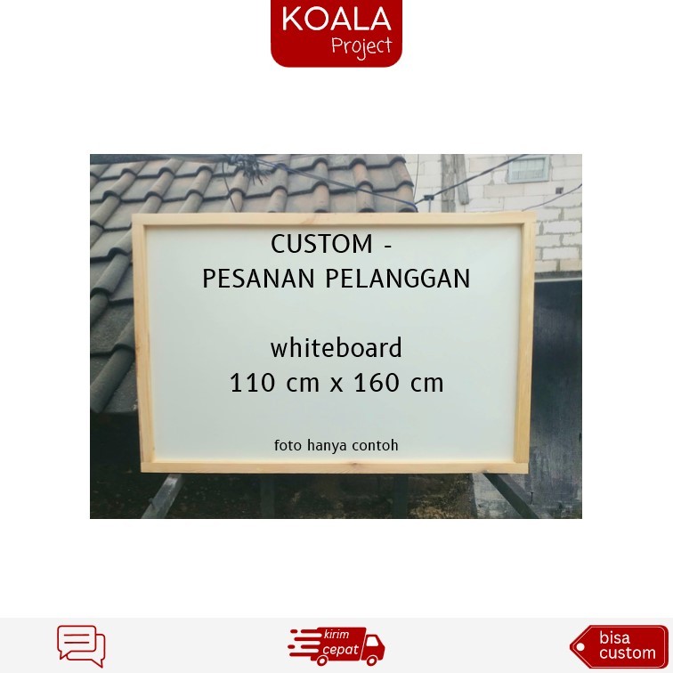 

PAPAN TULIS SPIDOL WHITEBOARD FRAME KAYU 110 X 160 CM atau 160 CM X 110 CM