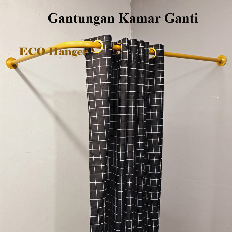 Gantungan Kamar Ganti / Fitting Room, Model L (Sudut), Bahan Besi
