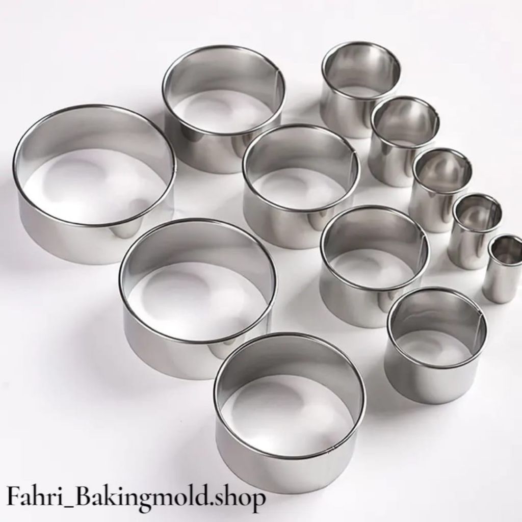 Ring cutter stainless/Ring roti bulat/Ring burger/cetakan kue bulat stainless/Circle cutter/Cetakan 