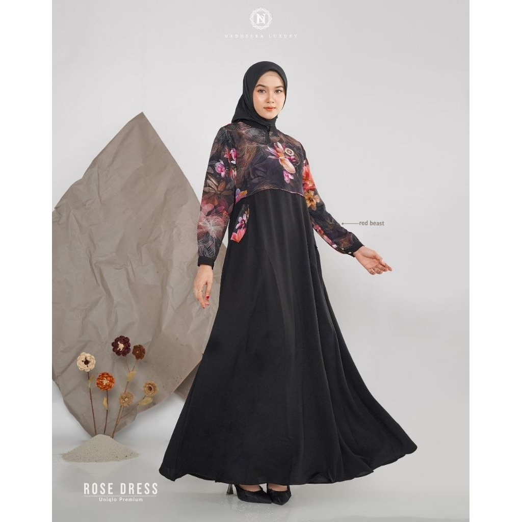 SALE ROSE DRESS BY NADHEERA