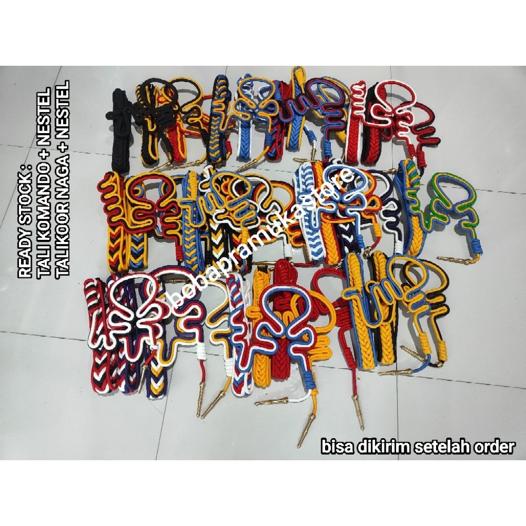 

1 SET TALI KOMANDO + NESTEL || TALIKOOR NAGA PRAMUKA ( LENGKAP DENGAN NESTEL)