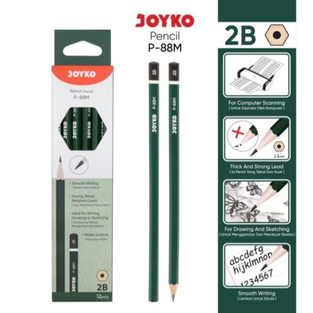 

Pencil Pensil Joyko P-88M 2B 1 Box