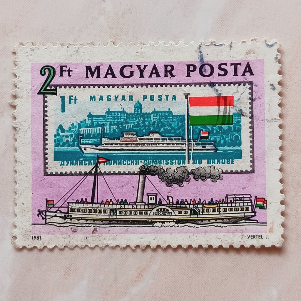 

(AA) Perangko Hongaria 1981 Danube Commission - Paddlesteamer "Széchenyi" (1853) 2 forint Used