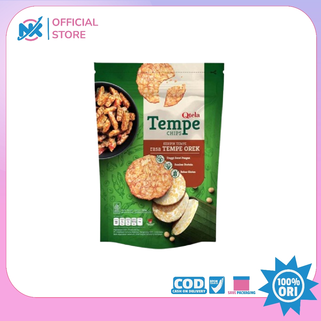 

Qtela Tempe Chips Keripik Tempe Rasa Tempe Orek 100gram