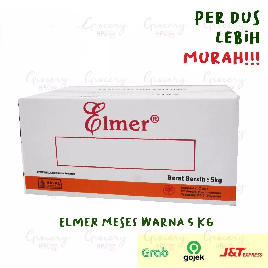 

Elmer Meses 5KG / Meses Elmer / Meses Warna Warni / Meses Hijau / Meses Pink / Meses Elmer Repack / Meses Dark Cokelat