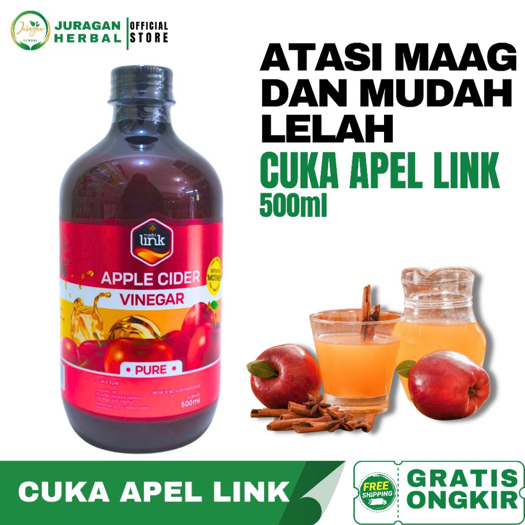 

LINK | APPLE CIDE VINEGAR ORI 500ML | CUKA APEL GUNA MENGATASI SEMBELIT DAN ASAM URAT