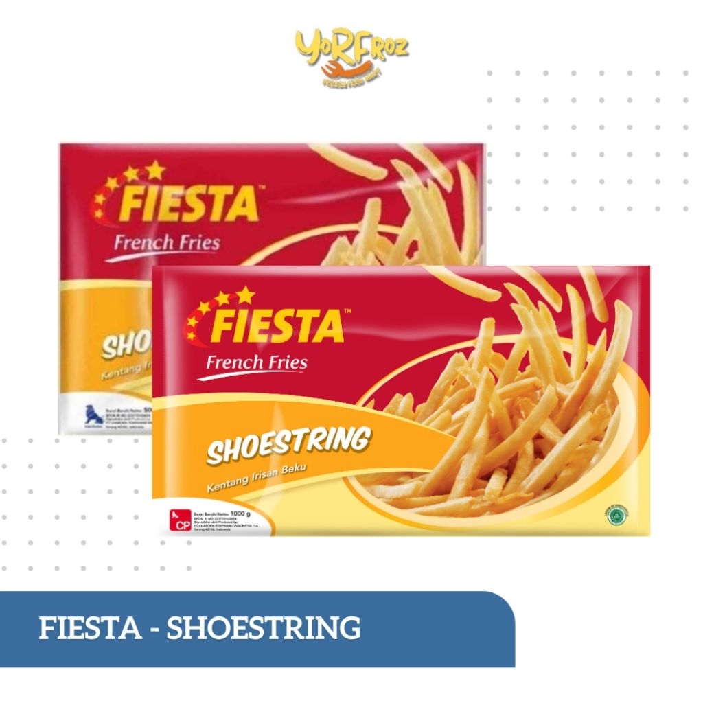 Kentang Goreng Fiesta Shoestring 500gr / 1kg – Frozen Food Renyah & Praktis - yorfrozmart