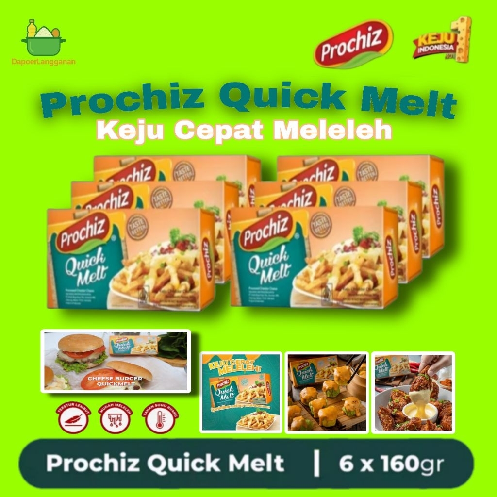 

Prochiz Quick Melt 160 gr x 6 - Keju Cepat Meleleh