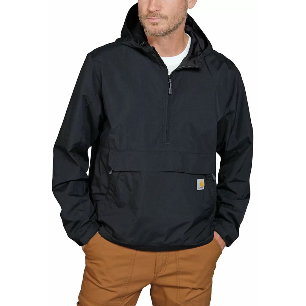 CARHARTT WORK JACKET ANORAK RAIN DEFENDER BLACK