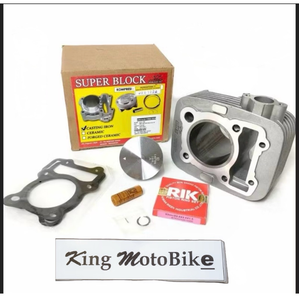 BLOK KLX BRT 63 CAST IRON PISTON FORGED 63 KLX 150 D TRACKER